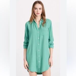 Rails Sawyer Shirt Dress in Basil Womens XS Full Button Down Casual Soft Comfy